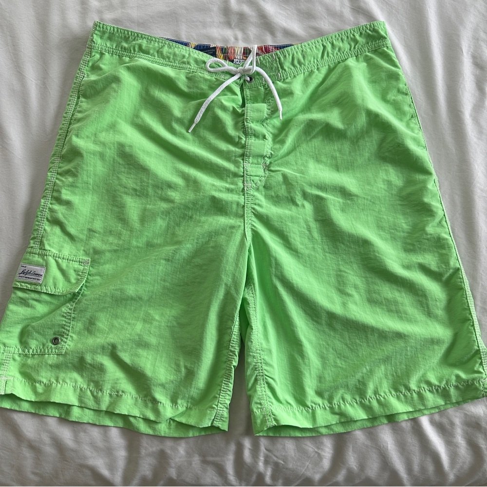 Ralph Lauren Lime Green Swim Board Shorts